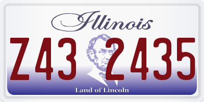 IL license plate Z432435