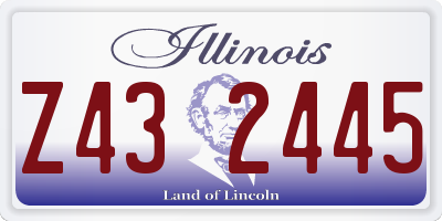 IL license plate Z432445