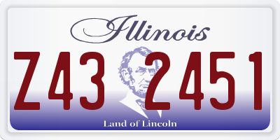 IL license plate Z432451