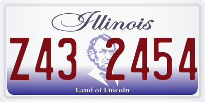 IL license plate Z432454
