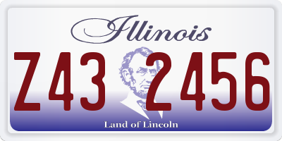 IL license plate Z432456