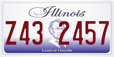IL license plate Z432457