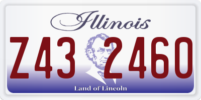 IL license plate Z432460