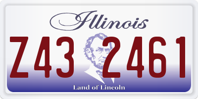 IL license plate Z432461