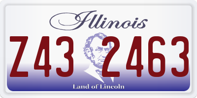 IL license plate Z432463