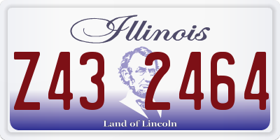 IL license plate Z432464