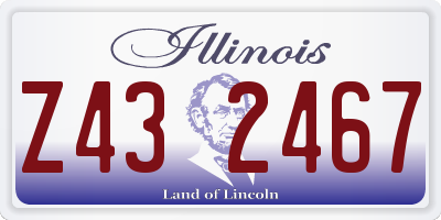 IL license plate Z432467