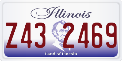 IL license plate Z432469