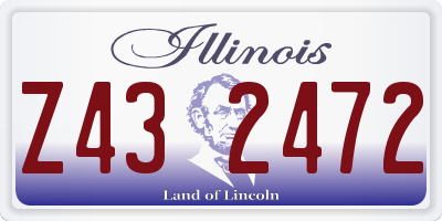 IL license plate Z432472