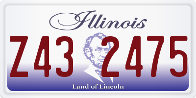 IL license plate Z432475