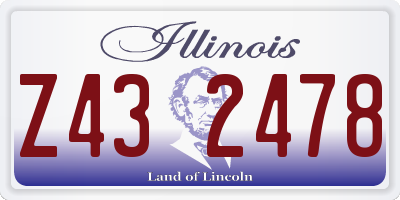 IL license plate Z432478