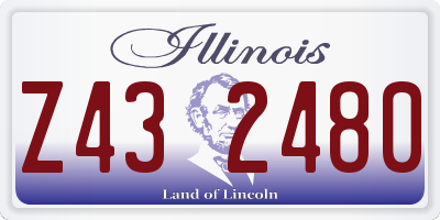 IL license plate Z432480