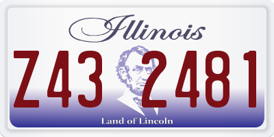 IL license plate Z432481