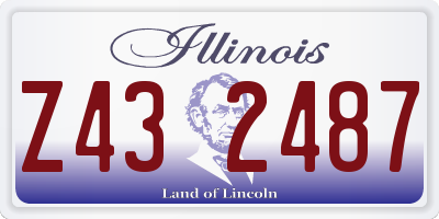 IL license plate Z432487