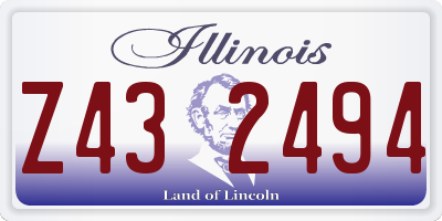 IL license plate Z432494