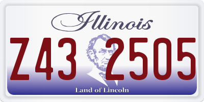IL license plate Z432505