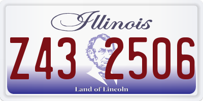 IL license plate Z432506