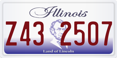 IL license plate Z432507
