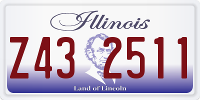 IL license plate Z432511