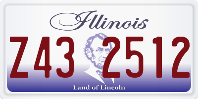 IL license plate Z432512