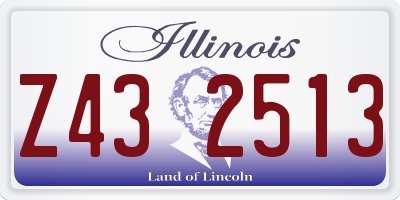 IL license plate Z432513