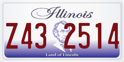 IL license plate Z432514