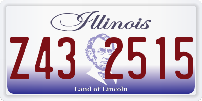 IL license plate Z432515