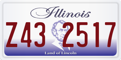 IL license plate Z432517