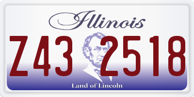 IL license plate Z432518