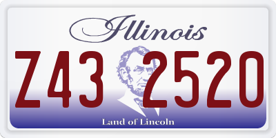 IL license plate Z432520