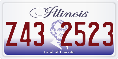 IL license plate Z432523