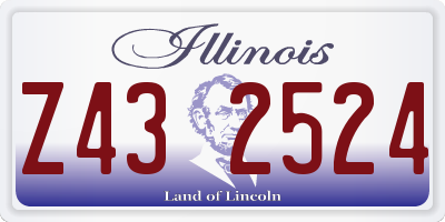 IL license plate Z432524