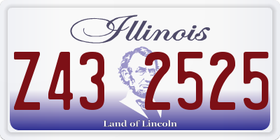 IL license plate Z432525