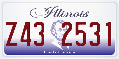 IL license plate Z432531