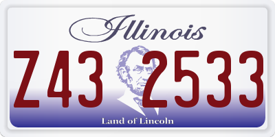 IL license plate Z432533