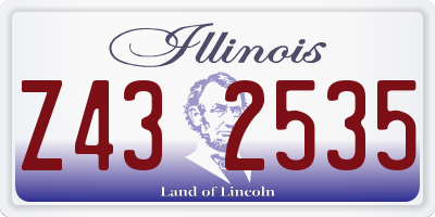 IL license plate Z432535