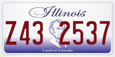 IL license plate Z432537