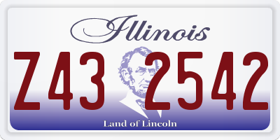IL license plate Z432542