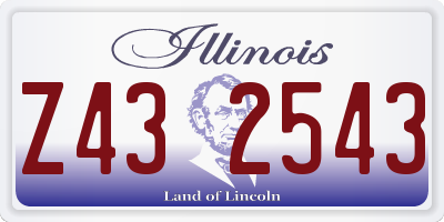 IL license plate Z432543
