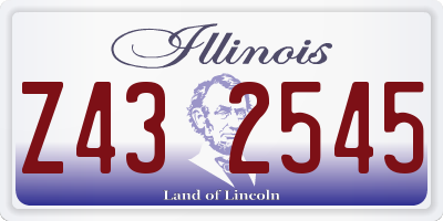 IL license plate Z432545
