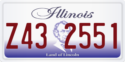 IL license plate Z432551