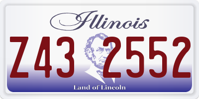 IL license plate Z432552