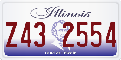 IL license plate Z432554