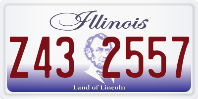 IL license plate Z432557