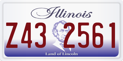 IL license plate Z432561