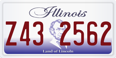 IL license plate Z432562