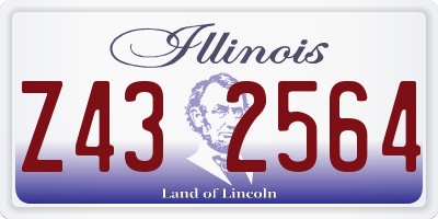 IL license plate Z432564