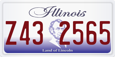 IL license plate Z432565