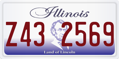 IL license plate Z432569