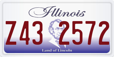 IL license plate Z432572